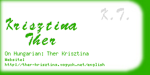 krisztina ther business card